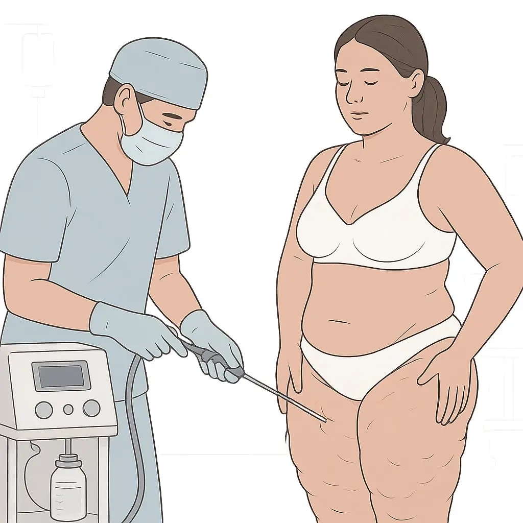 Liposuktion bei Lipödem Patientenillustration